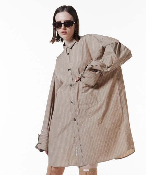 JOSE MOON（ジョゼムーン）の「JOSEMOON STRIPE SHIRT/ジョゼムーンストライプシャツ（シャツ/ブラウス・レディース・ホワイト/ピンク/サックスブルー/ブルー/ベージュ・FREE）」の20枚目の写真