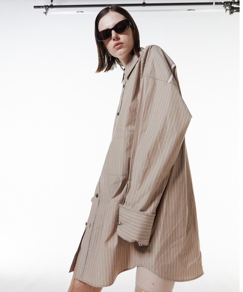 JOSE MOON（ジョゼムーン）の「JOSEMOON STRIPE SHIRT/ジョゼムーンストライプシャツ（シャツ/ブラウス・レディース・ホワイト/ピンク/サックスブルー/ブルー/ベージュ・FREE）」の21枚目の写真