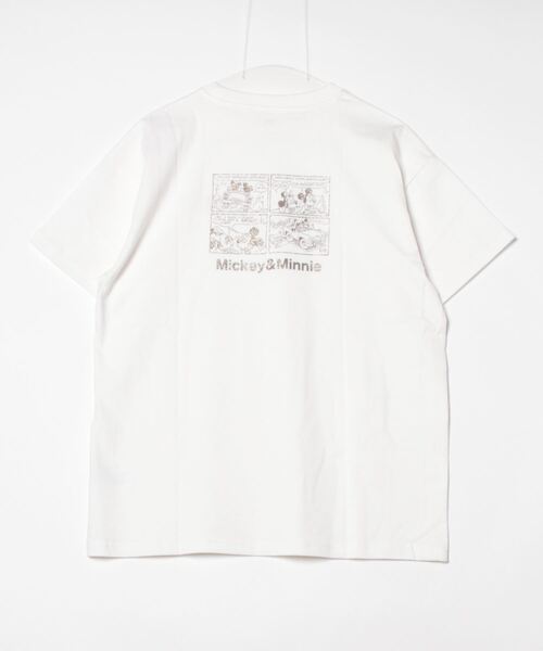 Disney（ディズニー）の「ディズニー  UVコットン グラフィックTシャツ ミッキーコミック（Tシャツ/カットソー・レディース・チャコールグレー/ホワイト・S/M/L/XL）」の3枚目の写真