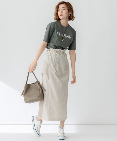 23区 S（ニジュウサンクチイサイサイズ）の「【洗える】CA ME TENTE ロゴ TEE（Tシャツ/カットソー・レディース・サックスブルー系/ホワイト系/ブラック系/カーキ系・32）」の13枚目の写真