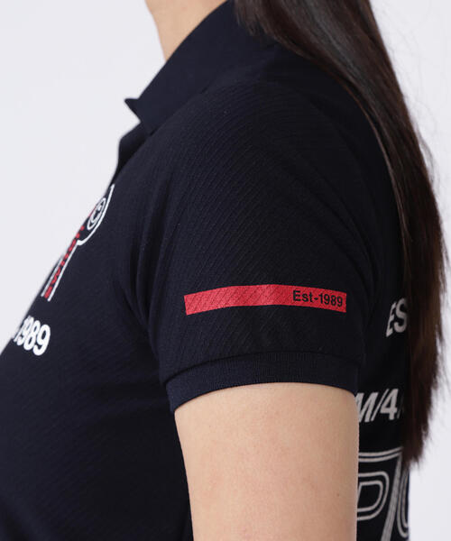 PEARLY GATES(パーリーゲイツ)の「【PEARLY GATES】SPX FD150d×FD30/1裏使ツイル半袖ポロシャツ(ポロシャツ・レディース・ホワイト/ピンク/ネイビー/ブルー・MEDIUM/LARGE)」の11枚目の写真