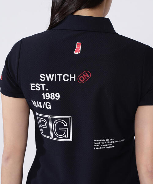 PEARLY GATES(パーリーゲイツ)の「【PEARLY GATES】SPX FD150d×FD30/1裏使ツイル半袖ポロシャツ(ポロシャツ・レディース・ホワイト/ピンク/ネイビー/ブルー・MEDIUM/LARGE)」の9枚目の写真