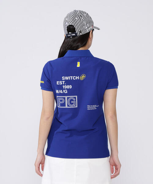 PEARLY GATES(パーリーゲイツ)の「【PEARLY GATES】SPX FD150d×FD30/1裏使ツイル半袖ポロシャツ(ポロシャツ・レディース・ホワイト/ピンク/ネイビー/ブルー・MEDIUM/LARGE)」の3枚目の写真