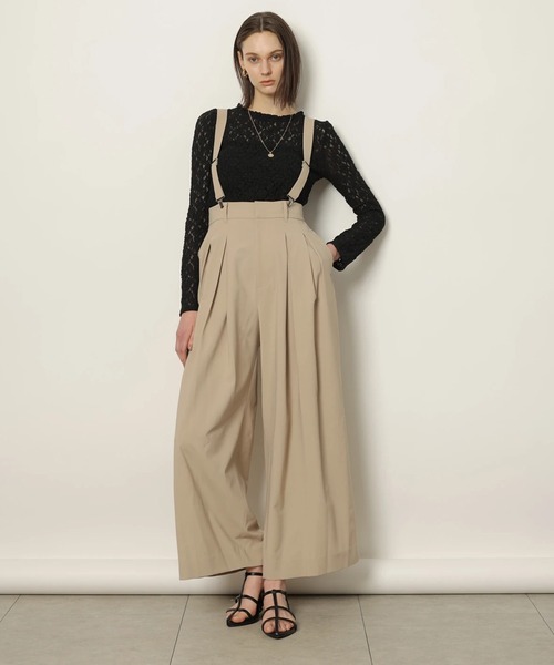 CADUNE（カデュネ）の「吊りパンツ（その他パンツ・レディース・ベージュ/ブラック/ライトグレー・38/36/34）」の3枚目の写真