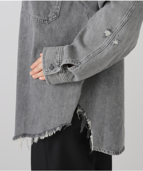 mother(マザー)の「【MOTHER/マザー】Graveyard Shirt(シャツ/ブラウス・レディース・チャコールグレー・FREE)」の14枚目の写真