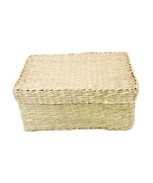 ラタンハウス（ラタンハウス）の「シーグラス スクエア 蓋付き バスケット Mサイズ（その他小物）」