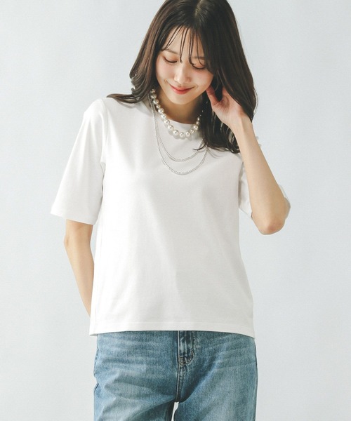 なめらかタッチコンパクトTシャツ5分袖/289388（Tシャツ/カットソー
