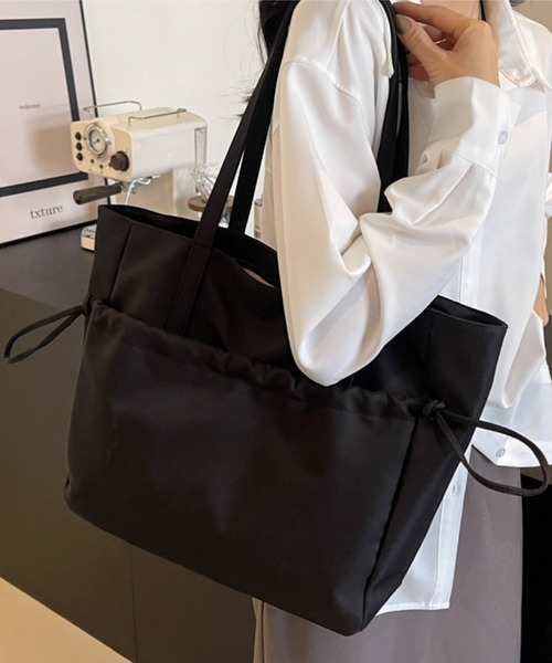 Mignonjour(ミニョンジュール)の「FReePLACe/キャンバスシンプルトートバッグ X12435(トートバッグ・レディース・ブラック/パープル/ベージュ・FREE)」の2枚目の写真
