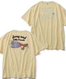 【Tom & Jerry/トム & ジェリー】 アートワークデザイン サガラ刺繍 半袖 Tシャツ