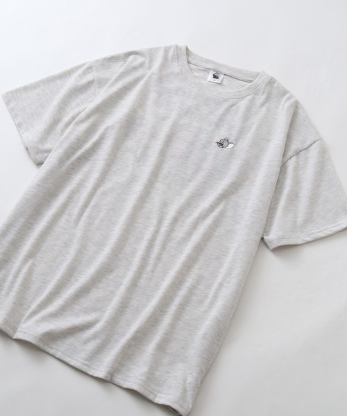 Tom&Jerry(トムアンドジェリー)の「【Tom & Jerry/トム & ジェリー】 アートワークデザイン サガラ刺繍 半袖 Tシャツ(Tシャツ/カットソー・レディース・ダークネイビー/ミント/オートミール/イエロー・M/L)」の20枚目の写真
