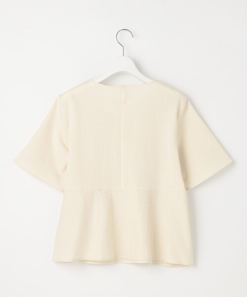 J.PRESS Ladies（J.プレス レディス）の「【洗える・抗菌防臭・吸水速乾】サッカージャージー ペプラム カットソー（Tシャツ/カットソー・レディース・ブラウン系1/イエロー系1/ふじ色系1/ブルー系1・SMALL）」の21枚目の写真
