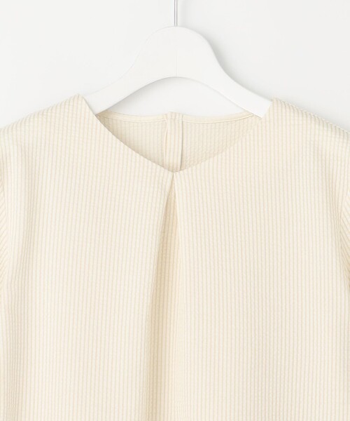J.PRESS Ladies（J.プレス レディス）の「【洗える・抗菌防臭・吸水速乾】サッカージャージー ペプラム カットソー（Tシャツ/カットソー・レディース・ブラウン系1/イエロー系1/ふじ色系1/ブルー系1・SMALL）」の22枚目の写真
