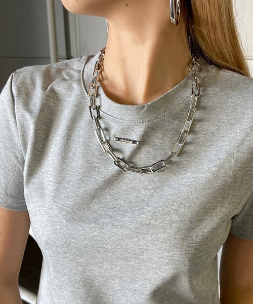 non-hedge(ノンヘッジ)の「シルバープレートTシャツカーゴパンツセットアップ(セットアップ・レディース・グレー/オフホワイト/ブラック/カーキ・FREE)」の16枚目の写真