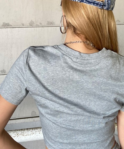non-hedge(ノンヘッジ)の「シルバープレートTシャツカーゴパンツセットアップ(セットアップ・レディース・グレー/オフホワイト/ブラック/カーキ・FREE)」の15枚目の写真