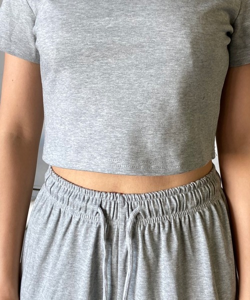 non-hedge(ノンヘッジ)の「シルバープレートTシャツカーゴパンツセットアップ(セットアップ・レディース・グレー/オフホワイト/ブラック/カーキ・FREE)」の5枚目の写真