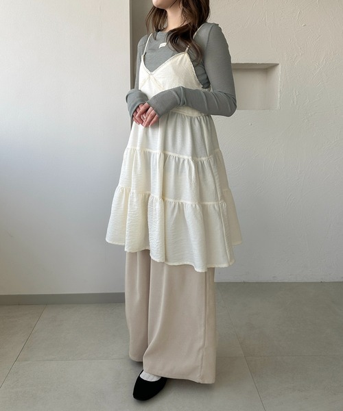 apres jour clair(アプレジュールクレア)の「【apres jour clair】2WAYシアートップス(Tシャツ/カットソー・レディース・アイボリー/ブラック/ブルー・フリー/X-LARGE)」の5枚目の写真