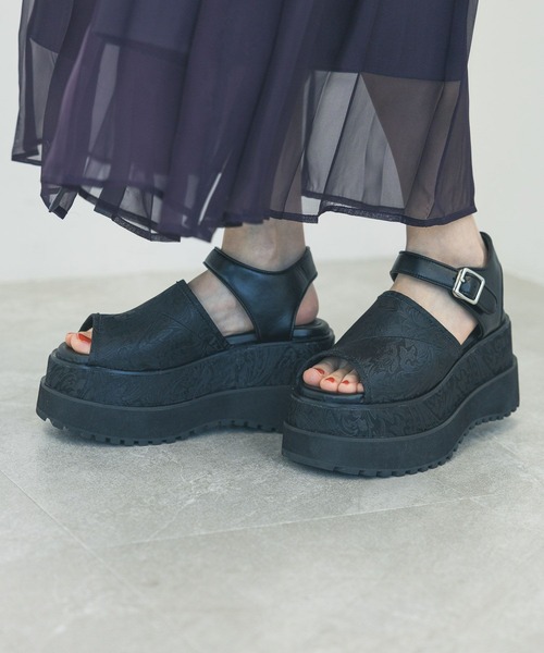 HARE（ハレ）の「ガラソールボリュームサンダル(HARE)（サンダル・レディース・グレー/ブラック・MEDIUM/LARGE）」の22枚目の写真