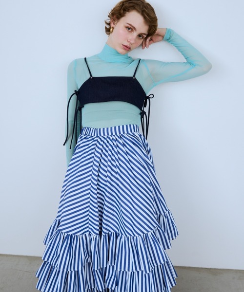ストライプティアードスカート（スカート）｜PERNA（ペルナ）の
