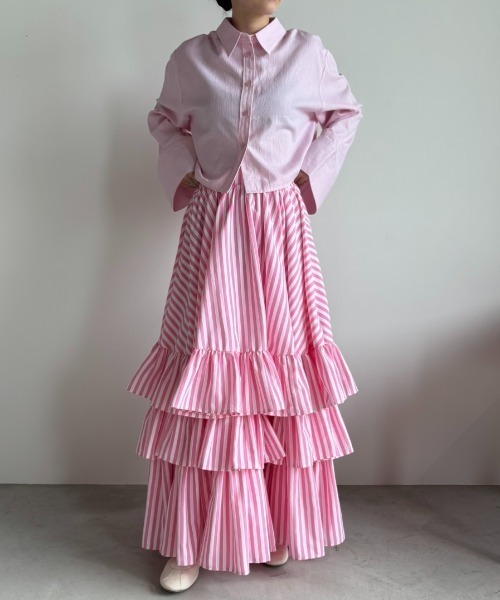 ストライプティアードスカート（スカート）｜PERNA（ペルナ）の