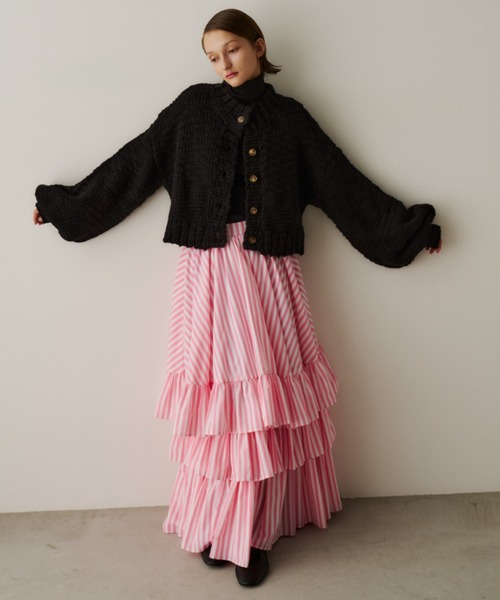 セール】ストライプティアードスカート（スカート）｜PERNA（ペルナ