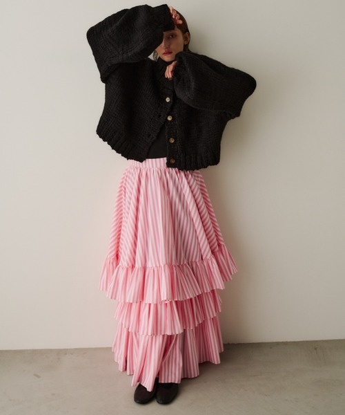 セール】ストライプティアードスカート（スカート）｜PERNA（ペルナ