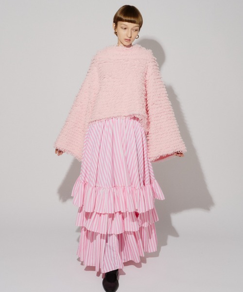 PERNA（ペルナ）の「ストライプティアードスカート（スカート・レディース・ピンク/ブルー・FREE）」の22枚目の写真