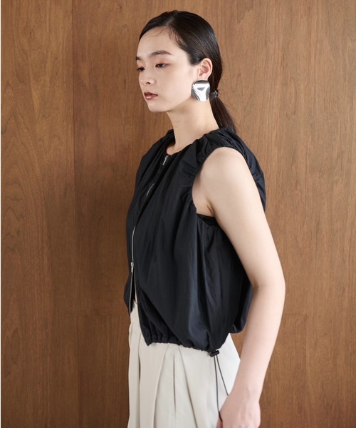AIC.（エーアイシー）の「ダブルジップドロストノースリトップス（ベスト・レディース・キナリ/ブラック・FREE）」の7枚目の写真