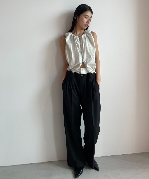 AIC.（エーアイシー）の「ダブルジップドロストノースリトップス（ベスト・レディース・キナリ/ブラック・FREE）」の16枚目の写真