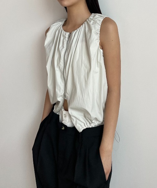 AIC.（エーアイシー）の「ダブルジップドロストノースリトップス（ベスト・レディース・キナリ/ブラック・FREE）」の17枚目の写真