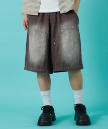 ツイルブラスト加工 ダブルニーショートパンツ