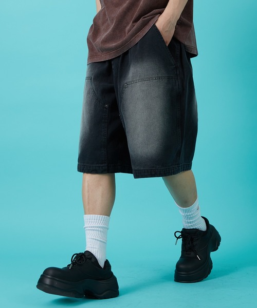improves(インプローブス)の「ツイルブラスト加工 ダブルニーショートパンツ(その他パンツ・メンズ・ブラウン/ベージュ/ブラック・MEDIUM/LARGE)」の1枚目の写真