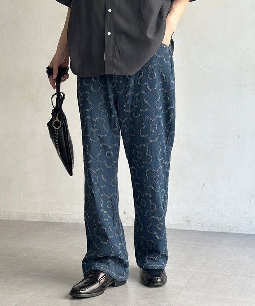 CPCM(シーピーシーエム)の「フラワーフレアデニムパンツ(デニムパンツ・メンズ・ネイビー・SMALL/MEDIUM/LARGE)」の6枚目の写真