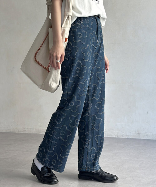 CPCM(シーピーシーエム)の「フラワーフレアデニムパンツ(デニムパンツ・メンズ・ネイビー・SMALL/MEDIUM/LARGE)」の10枚目の写真
