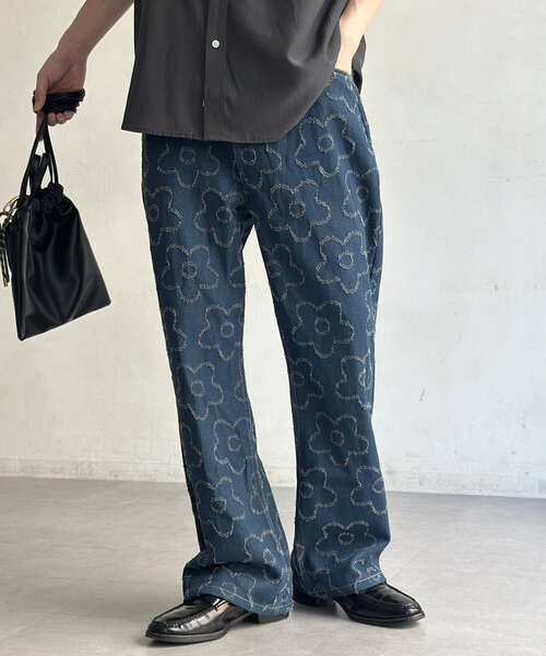 CPCM(シーピーシーエム)の「フラワーフレアデニムパンツ(デニムパンツ・メンズ・ネイビー・SMALL/MEDIUM/LARGE)」の12枚目の写真