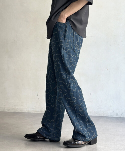 CPCM(シーピーシーエム)の「フラワーフレアデニムパンツ(デニムパンツ・メンズ・ネイビー・SMALL/MEDIUM/LARGE)」の13枚目の写真
