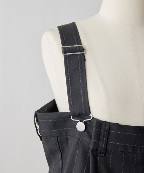 ear PAPILLONNER（イアパピヨネ）の「ワイドサロペット【SUM1 STYLE(スミスタイル)】（サロペット/オーバーオール・レディース・ブラック・FREE）」の8枚目の写真