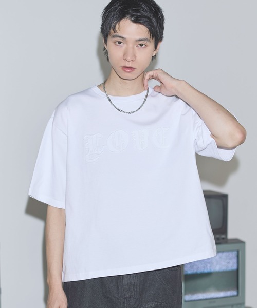 MSG(エムエスジー)の「ヴィンテージライクスローガンロゴパッチTシャツ【UNISEX】(Tシャツ/カットソー・メンズ・ホワイト/ブラック/ブラック系/ブラック系その他/ホワイト系その他・XL/L/M/S)」の6枚目の写真