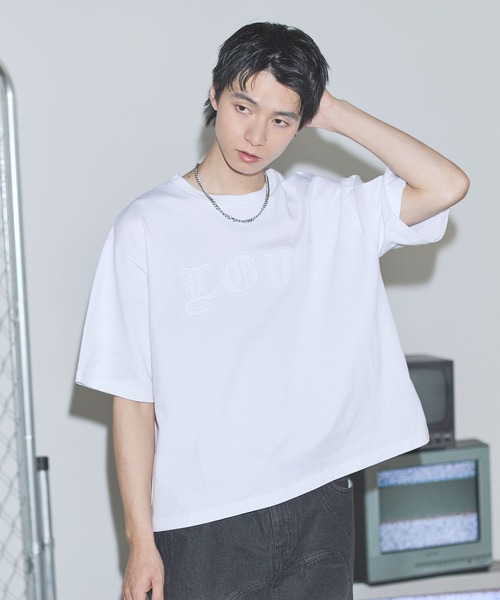 MSG(エムエスジー)の「ヴィンテージライクスローガンロゴパッチTシャツ【UNISEX】(Tシャツ/カットソー・メンズ・ホワイト/ブラック/ブラック系/ブラック系その他/ホワイト系その他・XL/L/M/S)」の9枚目の写真