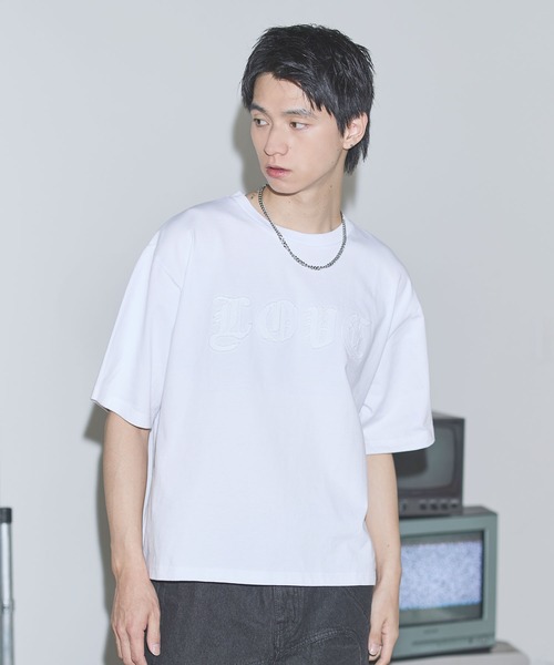 MSG(エムエスジー)の「ヴィンテージライクスローガンロゴパッチTシャツ【UNISEX】(Tシャツ/カットソー・メンズ・ホワイト/ブラック/ブラック系/ブラック系その他/ホワイト系その他・XL/L/M/S)」の10枚目の写真