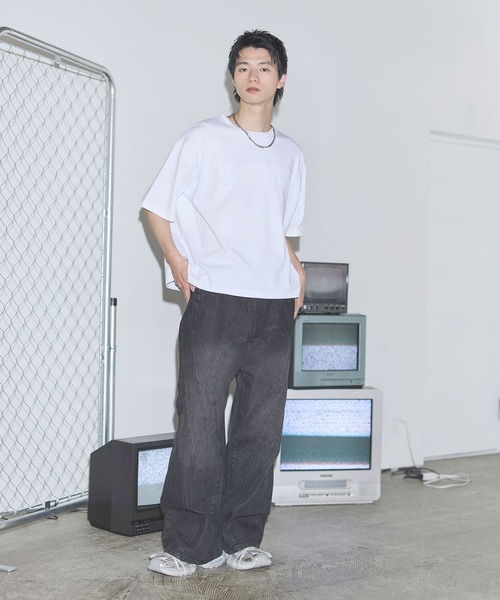MSG(エムエスジー)の「ヴィンテージライクスローガンロゴパッチTシャツ【UNISEX】(Tシャツ/カットソー・メンズ・ホワイト/ブラック/ブラック系/ブラック系その他/ホワイト系その他・XL/L/M/S)」の12枚目の写真