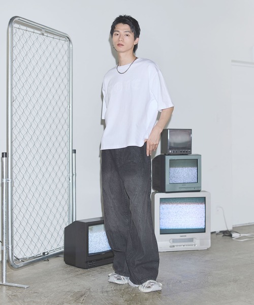 MSG(エムエスジー)の「ヴィンテージライクスローガンロゴパッチTシャツ【UNISEX】(Tシャツ/カットソー・メンズ・ホワイト/ブラック/ブラック系/ブラック系その他/ホワイト系その他・XL/L/M/S)」の14枚目の写真