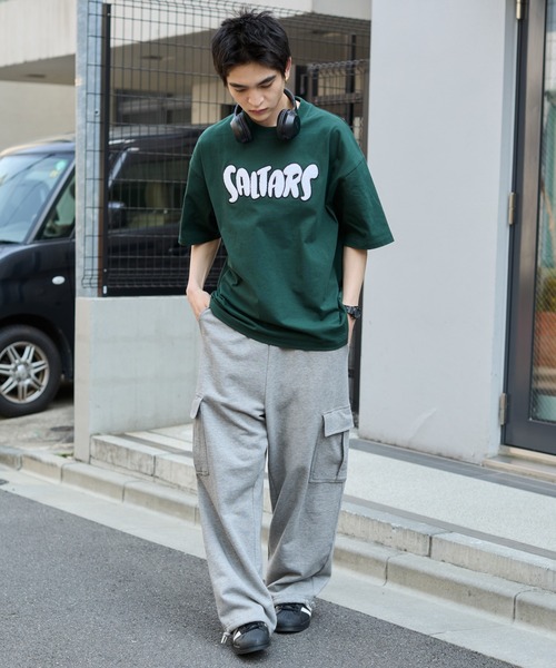 WEGO(ウィゴー)の「WEGO/サガラワッペンロゴBIG T(Tシャツ/カットソー・メンズ・ブラウン/ホワイト/アッシュグレー/ダークグリーン/ブラック・MEDIUM/LARGE)」の9枚目の写真