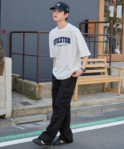 WEGO(ウィゴー)の「WEGO/サガラワッペンロゴBIG T(Tシャツ/カットソー・メンズ・ブラウン/ホワイト/アッシュグレー/ダークグリーン/ブラック・MEDIUM/LARGE)」の6枚目の写真