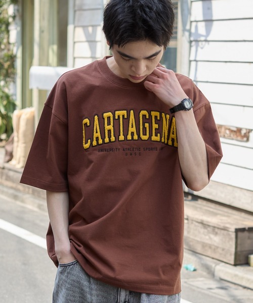 WEGO(ウィゴー)の「WEGO/サガラワッペンロゴBIG T(Tシャツ/カットソー・メンズ・ブラウン/ホワイト/アッシュグレー/ダークグリーン/ブラック・MEDIUM/LARGE)」の22枚目の写真