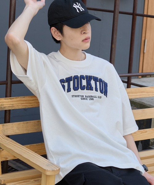 WEGO(ウィゴー)の「WEGO/サガラワッペンロゴBIG T(Tシャツ/カットソー・メンズ・ブラウン/ホワイト/アッシュグレー/ダークグリーン/ブラック・MEDIUM/LARGE)」の16枚目の写真