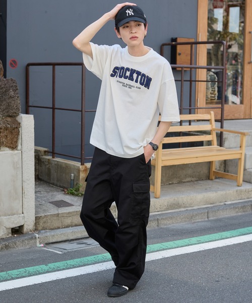WEGO(ウィゴー)の「WEGO/サガラワッペンロゴBIG T(Tシャツ/カットソー・メンズ・ブラウン/ホワイト/アッシュグレー/ダークグリーン/ブラック・MEDIUM/LARGE)」の17枚目の写真