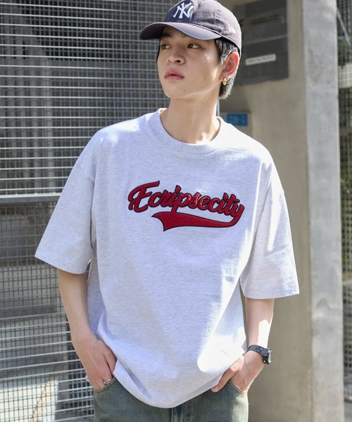 WEGO(ウィゴー)の「WEGO/サガラワッペンロゴBIG T(Tシャツ/カットソー・メンズ・ブラウン/ホワイト/アッシュグレー/ダークグリーン/ブラック・MEDIUM/LARGE)」の18枚目の写真