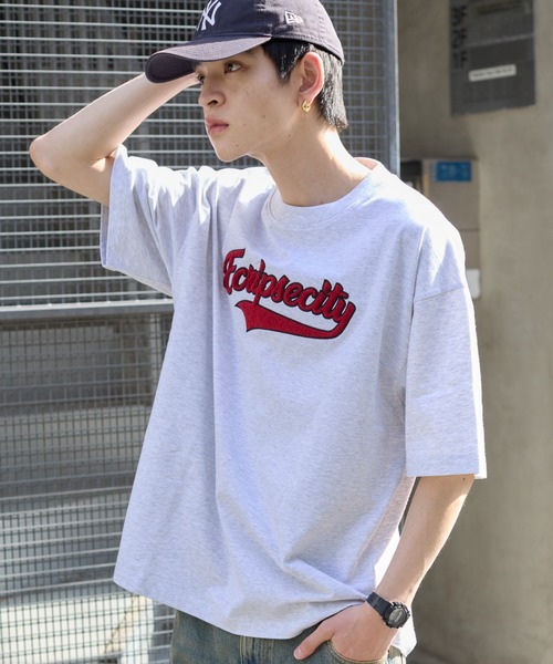 WEGO(ウィゴー)の「WEGO/サガラワッペンロゴBIG T(Tシャツ/カットソー・メンズ・ブラウン/ホワイト/アッシュグレー/ダークグリーン/ブラック・MEDIUM/LARGE)」の19枚目の写真