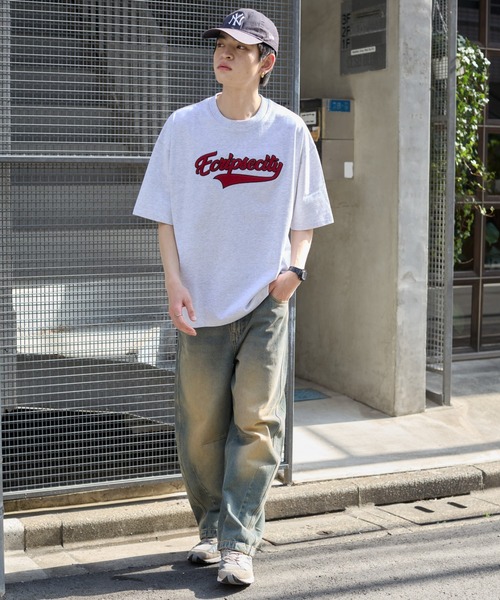 WEGO(ウィゴー)の「WEGO/サガラワッペンロゴBIG T(Tシャツ/カットソー・メンズ・ブラウン/ホワイト/アッシュグレー/ダークグリーン/ブラック・MEDIUM/LARGE)」の21枚目の写真