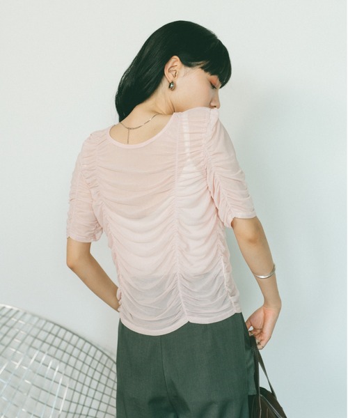 ギャザーチュールシアートップス（Tシャツ/カットソー）｜VANNIE